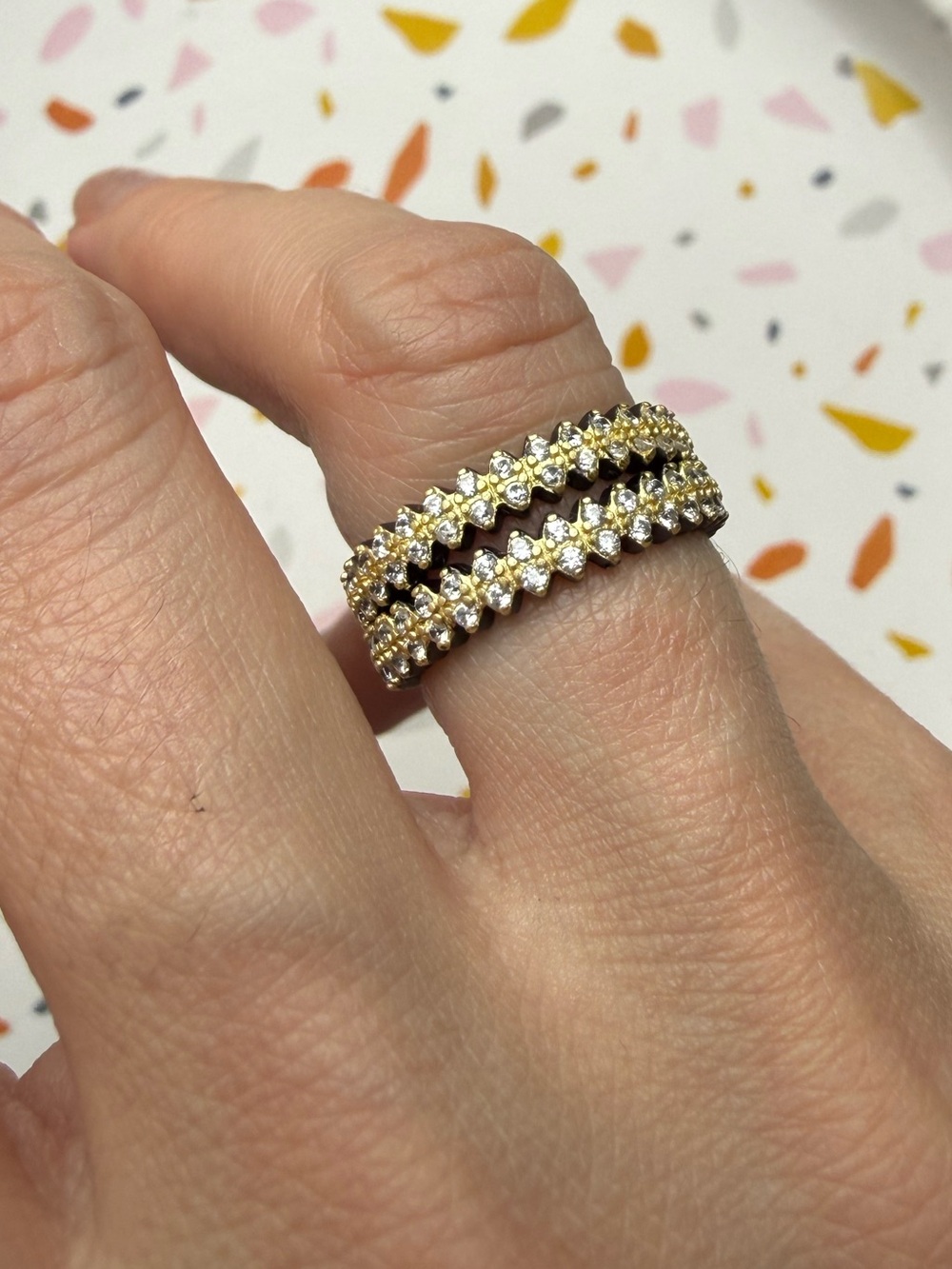 Freida Rothman Stacking Rings Sterling silver Size 6 new - Picture 2 of 5